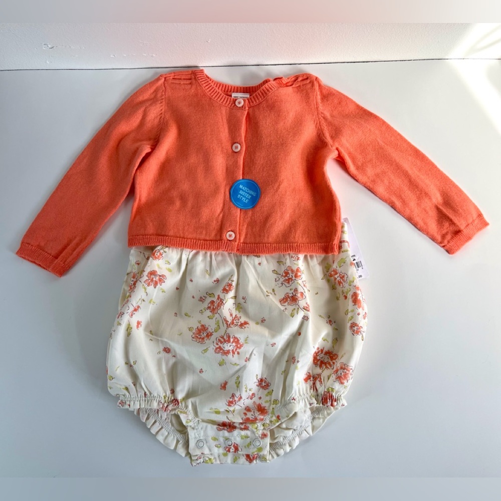 Carters Baby Girl Cardigan & Romper